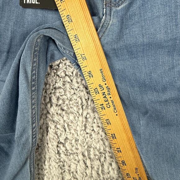 Paige Normandie Straight Leg Jeans Light Denim Donnelly Blue Jeans Sz 35 Men's - Picture 10 of 16